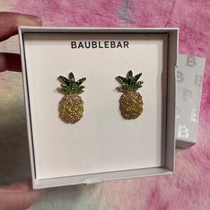 BaubleBar Glittering Pineapple Studs